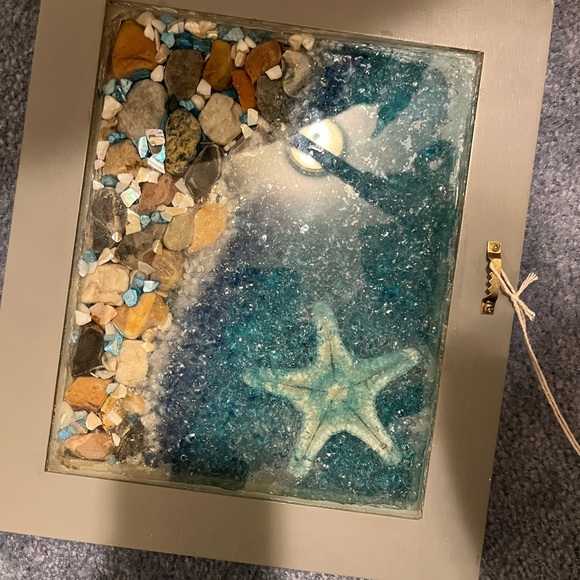 Beach Themed Framed 3D Art with Starfish - Picture 6 of 6